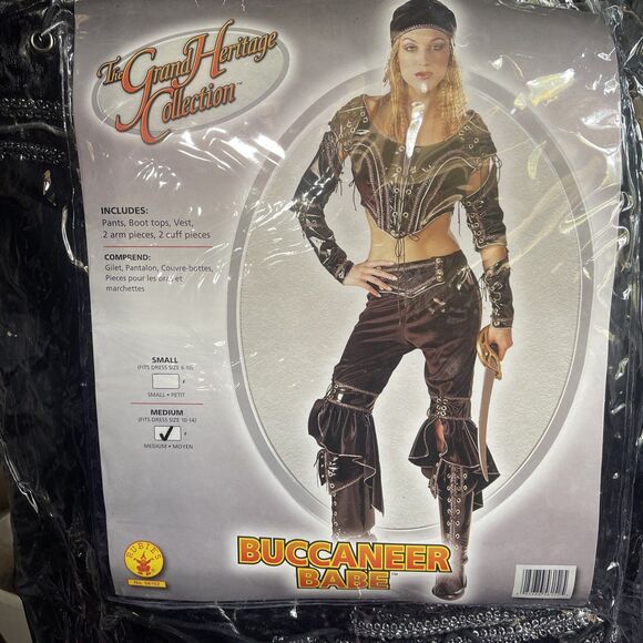Rubie's Other - Buccaneer Babe Medium Fits 10-14 Sexy Pirate Halloween Deluxe Adult Costume